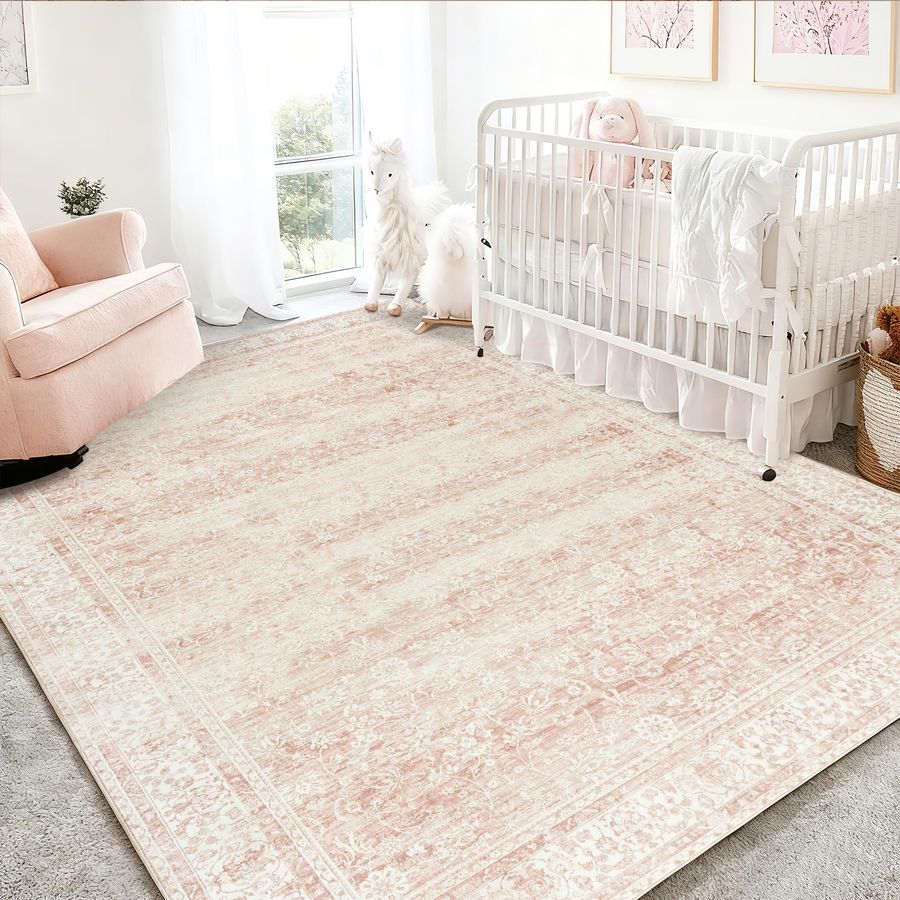 Nursery Rug for Baby Girl 5 x  - Baby Nursery Carpet 评论和价格