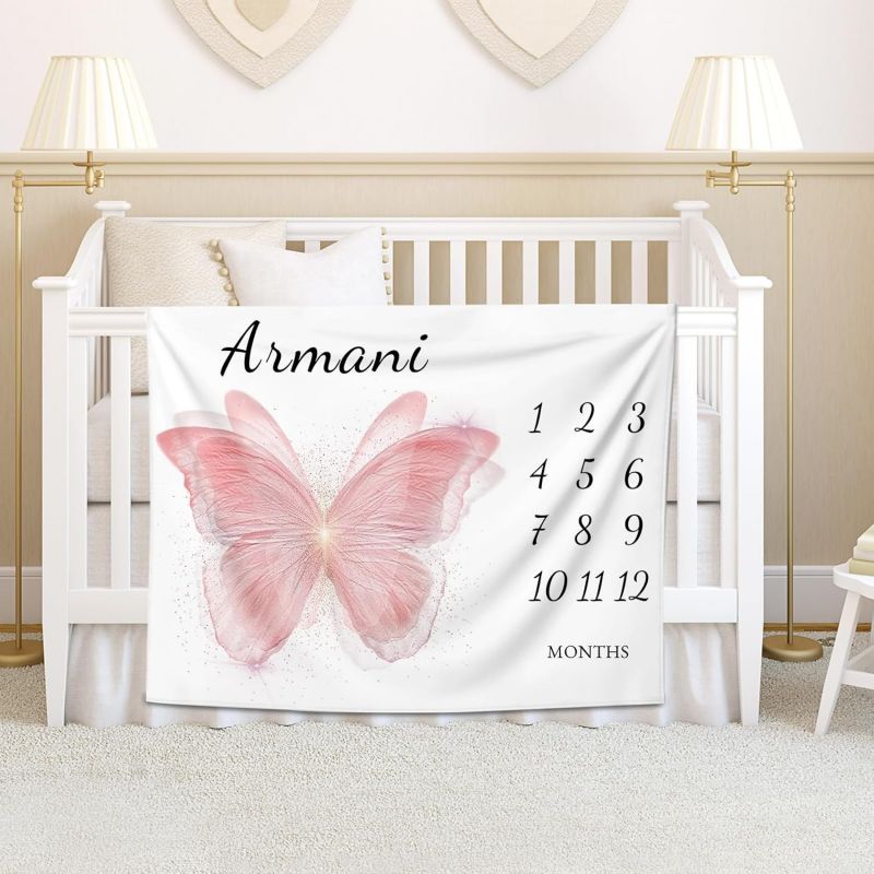 VIKAMA Pink Butterfly Baby Mil - Baby Nursery Mat 评论和价格