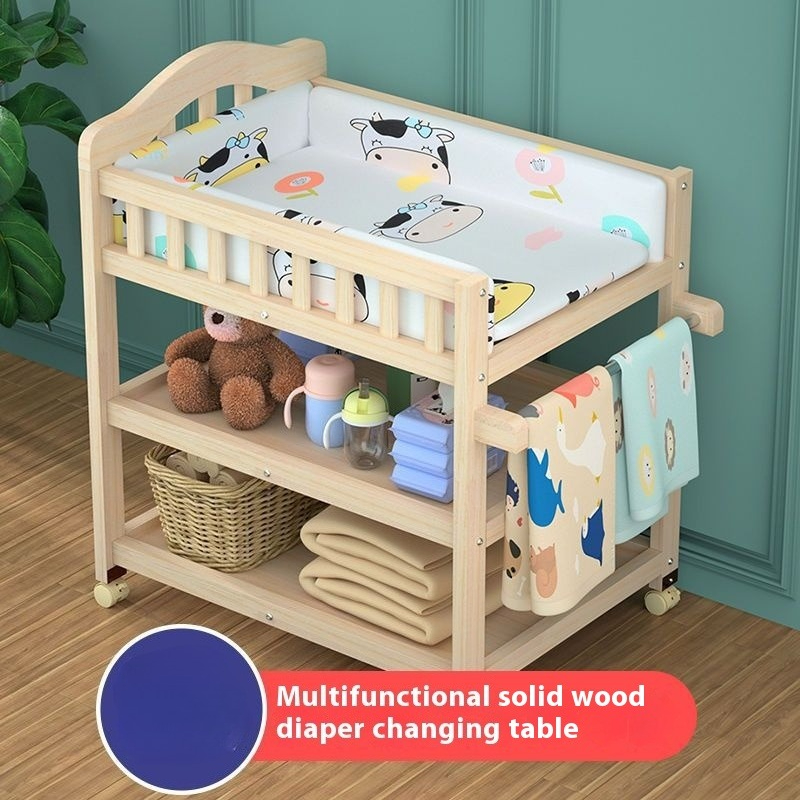 Solid Wood Baby Crib with Chan - Baby Nursery Furniture Sets 评论和价格