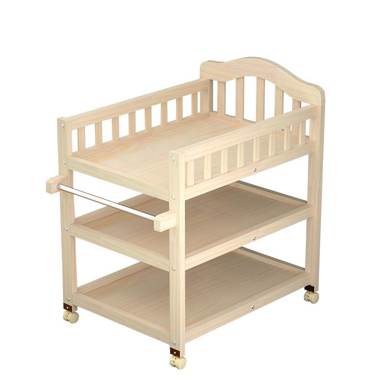 Solid Wood Baby Crib with Chan - Baby Nursery Furniture Sets 评论和价格