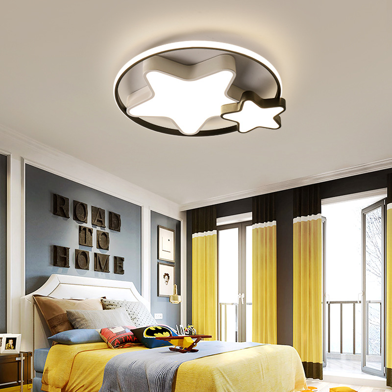 Modern White Star Ceiling Ligh - Baby Nursery Chandelier 评论和价格