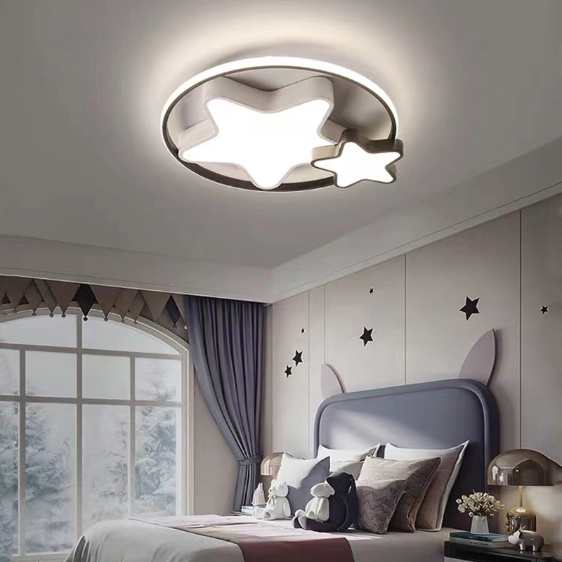 Modern White Star Ceiling Ligh - Baby Nursery Chandelier 评论和价格