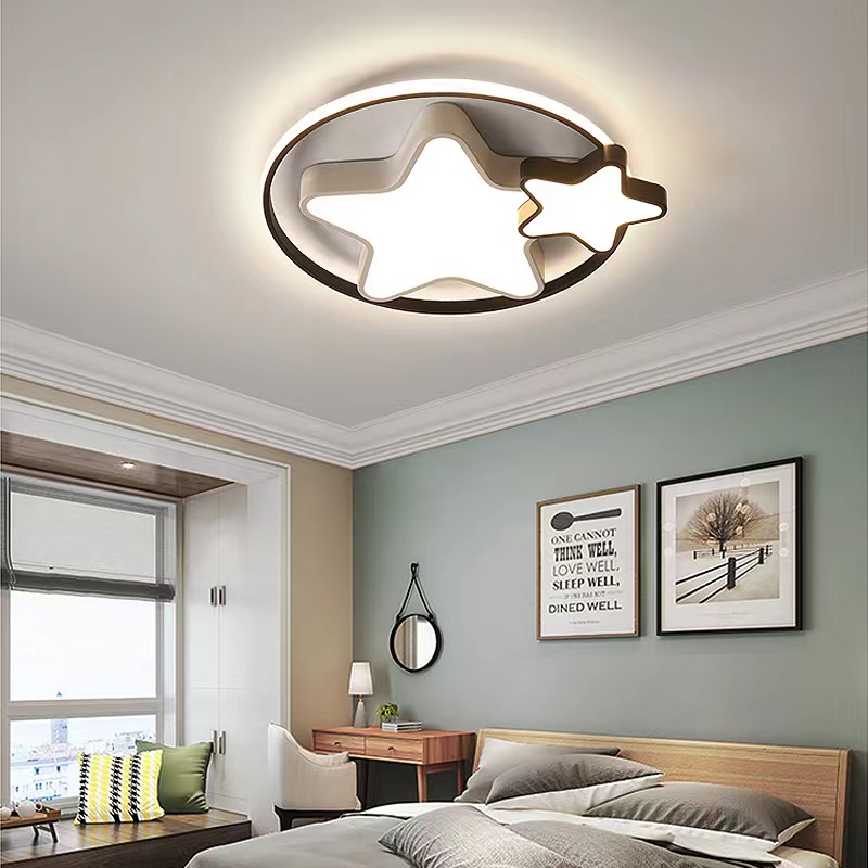 Modern White Star Ceiling Ligh - Baby Nursery Chandelier 评论和价格