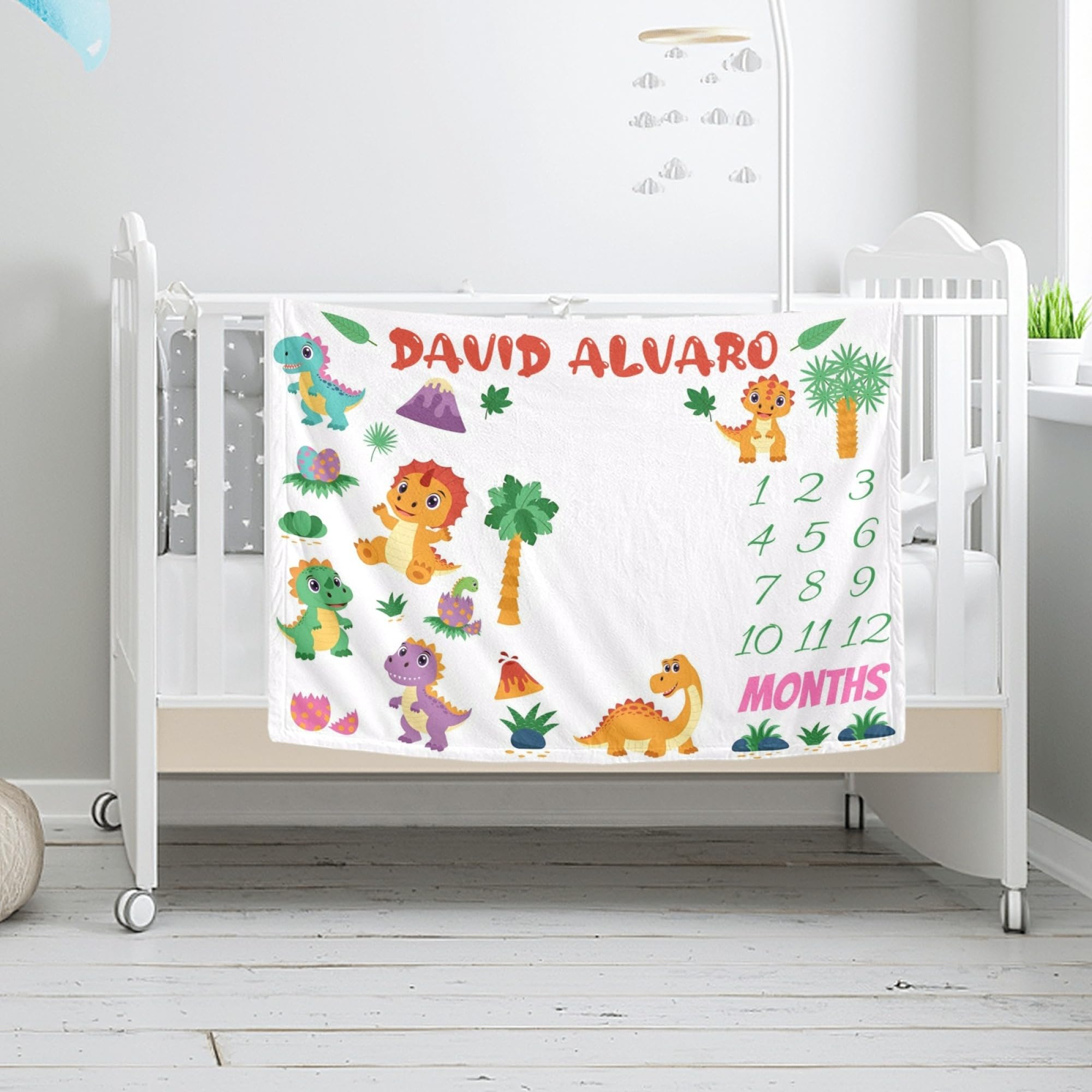 VIKAMA Dinosaur Themed Baby Mi - Baby Nursery Mat 评论和价格