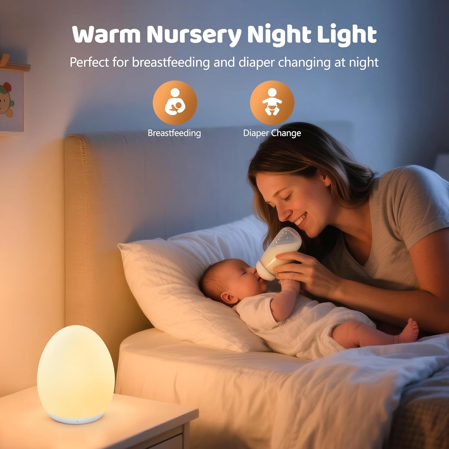 Kids Night Light Baby Egg Lamp - Baby Nursery Egg Light 评论和价格