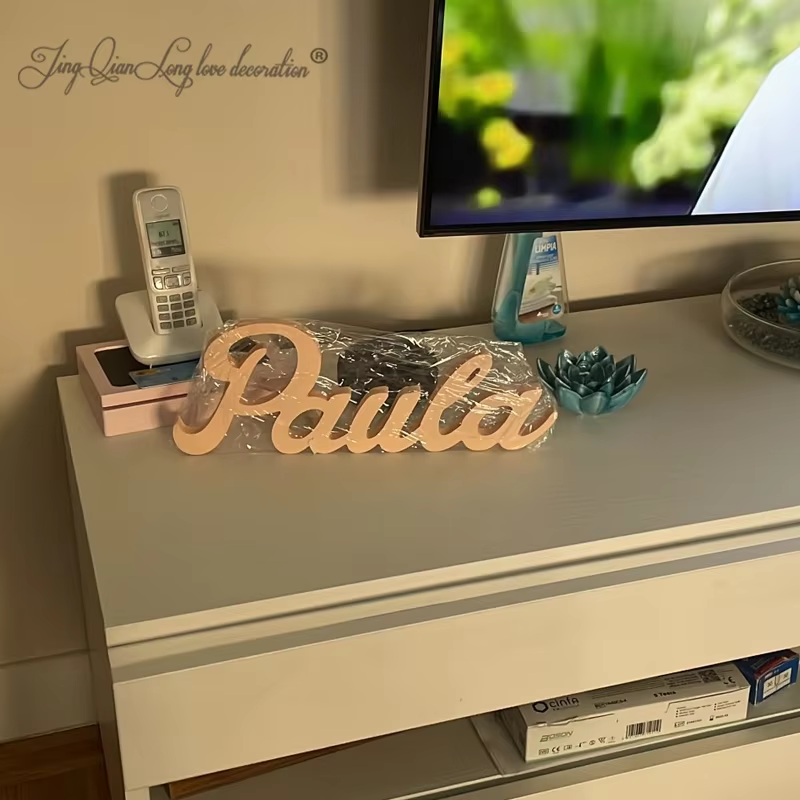 Custom Wooden Name Sign SCRIBB - Baby Nursery Name Wall Art 评论和价格