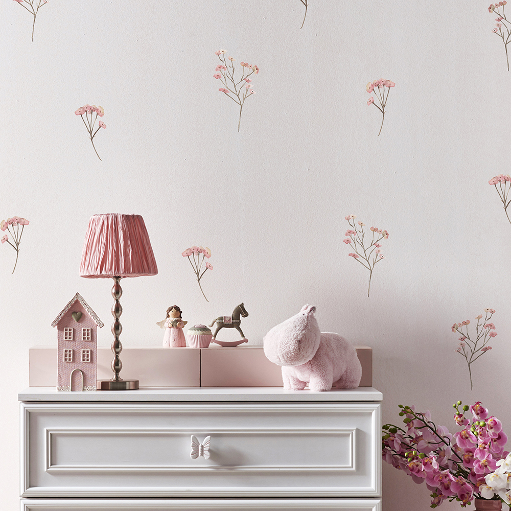 Pink  Watercolor Flower Wall S - Baby Nursery Products 评论和价格
