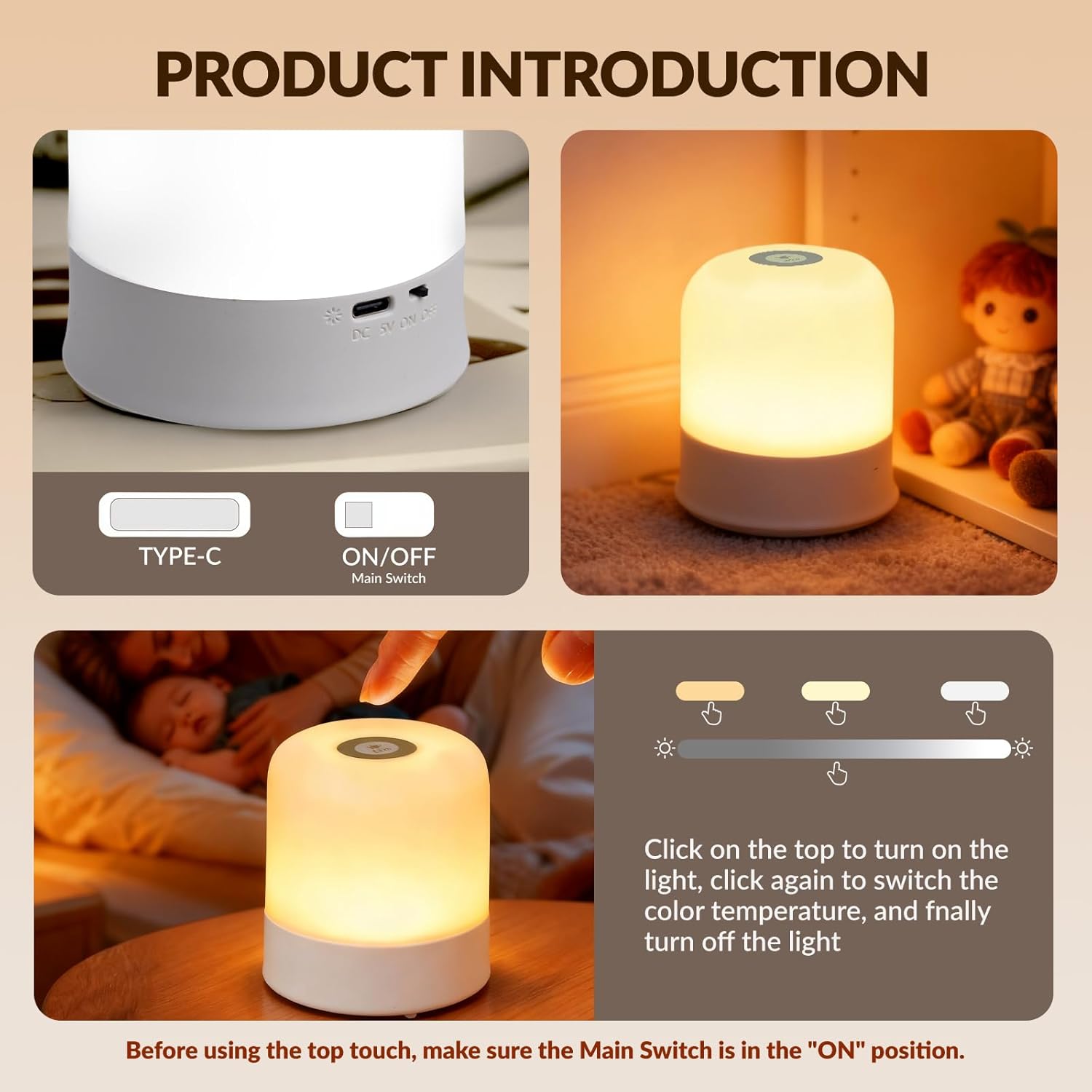 Portable Baby Night Light, 3 C - Baby Nursery Egg Light 评论和价格