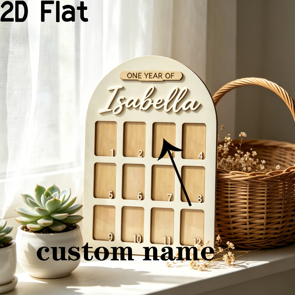 1Pc Custom Photo Record Board  - Baby Nursery Toy 评论和价格