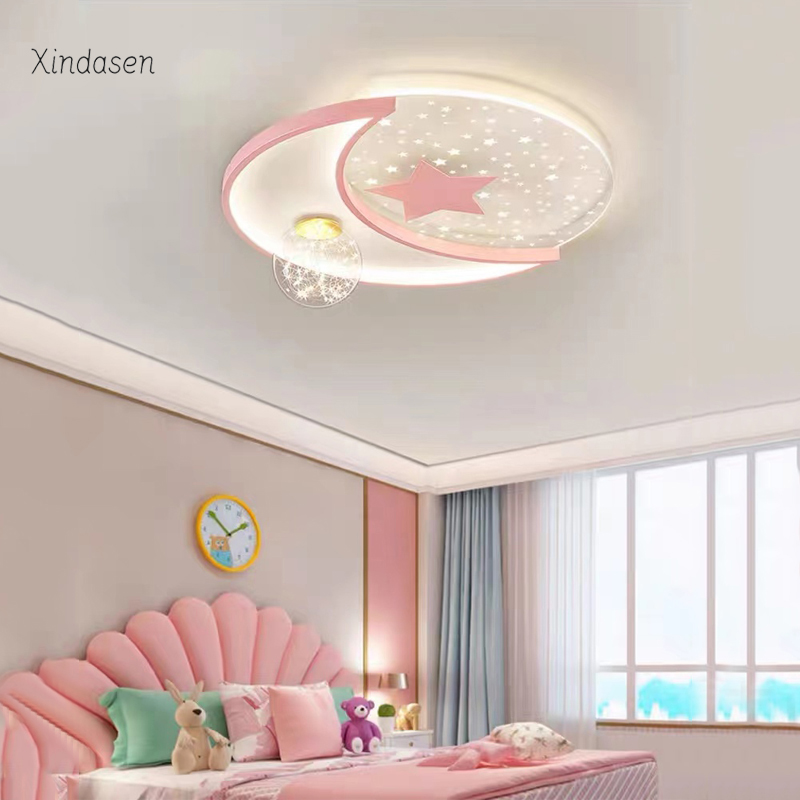 Creative Moon Star Ceiling Lam - Baby Nursery Chandelier 评论和价格