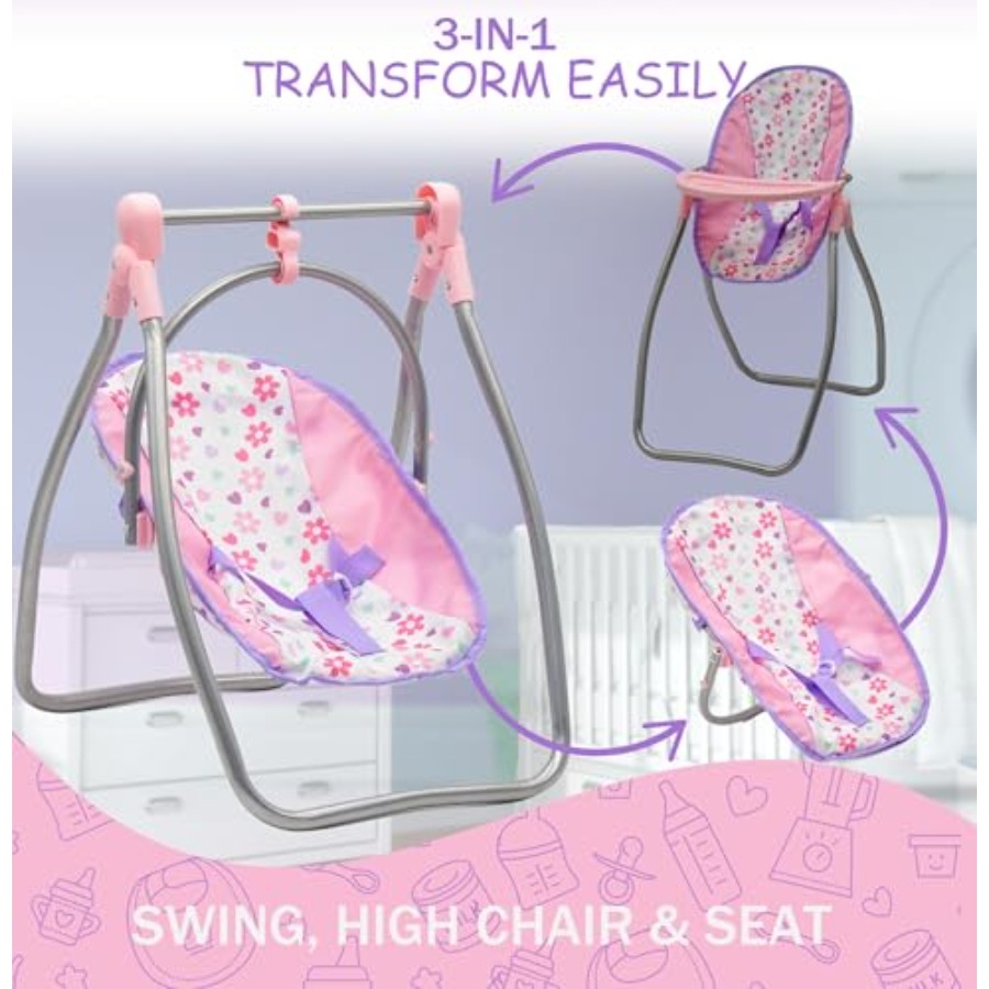Baby Doll Stroller Bed and Swi - Baby Nursery Furniture Sets 评论和价格