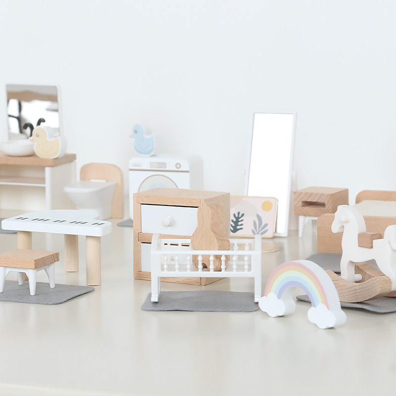 Modern dollhouse furniture kit - Baby Nursery Dolls 评论和价格