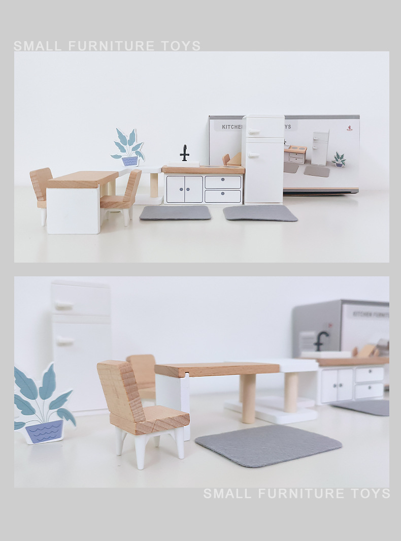 Modern dollhouse furniture kit - Baby Nursery Dolls 评论和价格