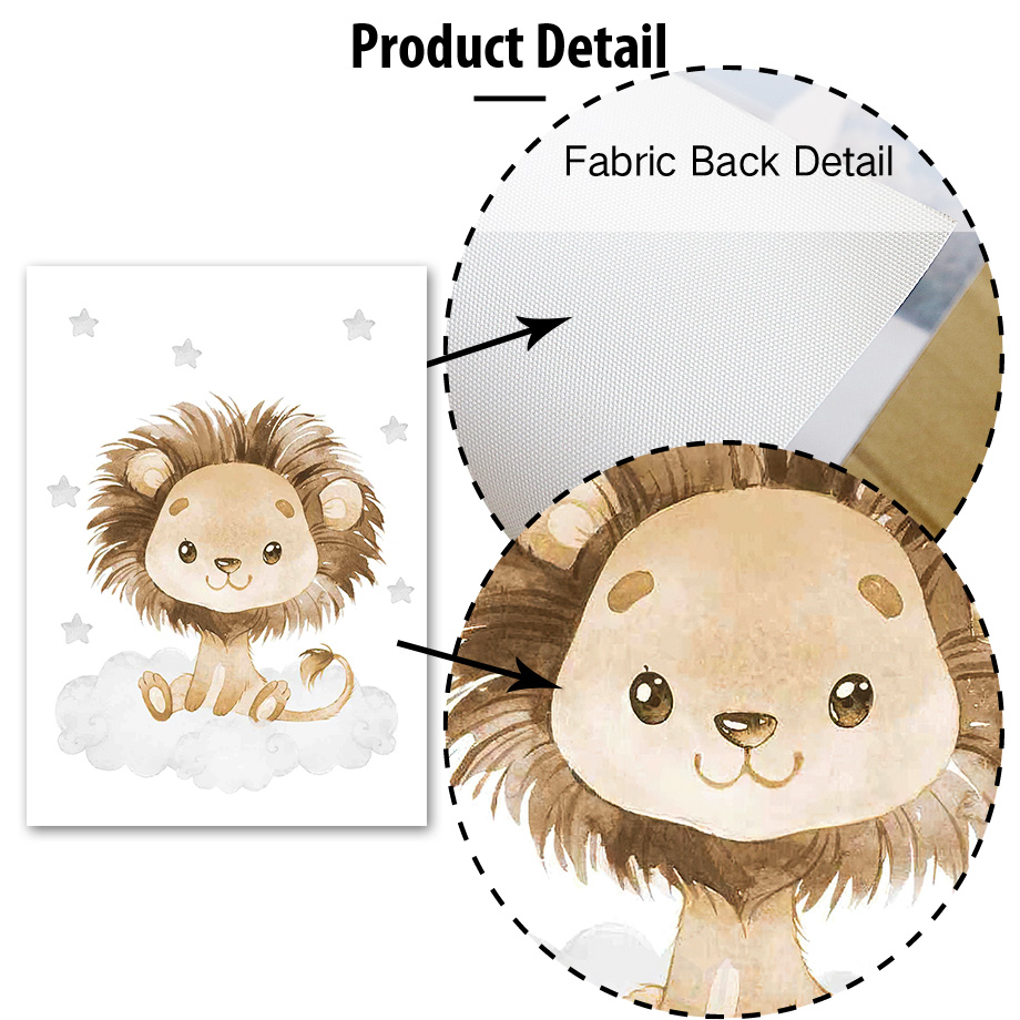 Elephant Giraffe Lion Custom B - Baby Nursery Name Wall Art 评论和价格