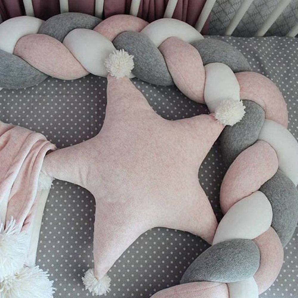 1M/2M/3M/4M Braid Baby Bed Bum - Baby Nursery Pillow 评论和价格