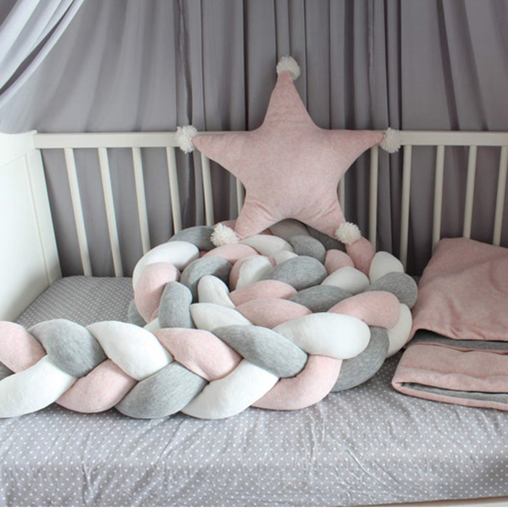 1M/2M/3M/4M Braid Baby Bed Bum - Baby Nursery Pillow 评论和价格