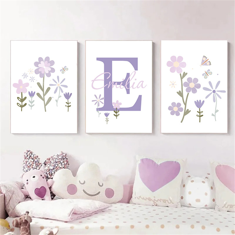 Baby Girl Name Custom Poster P - Baby Nursery Name Wall Art 评论和价格