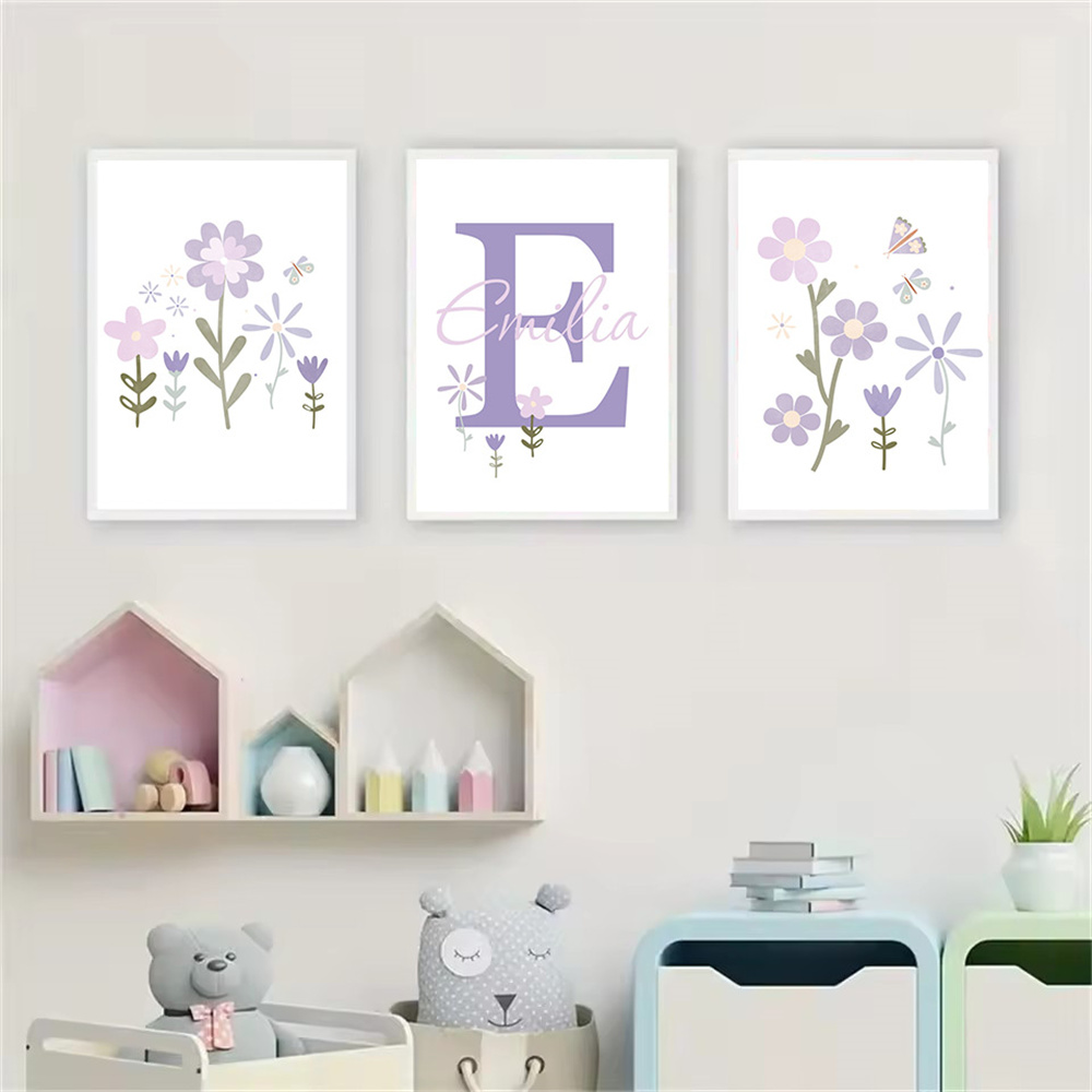 Baby Girl Name Custom Poster P - Baby Nursery Name Wall Art 评论和价格