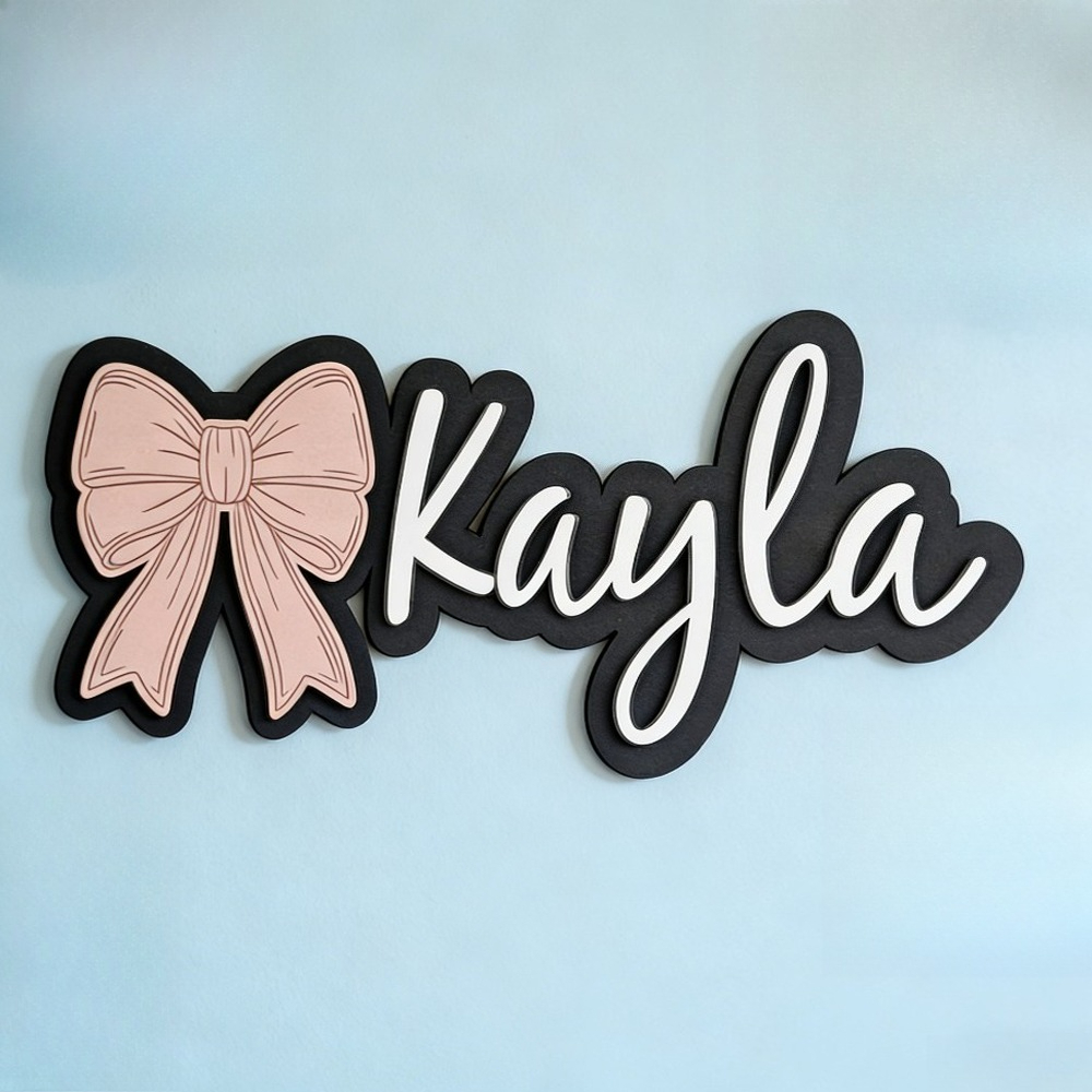 Customizable Bow-Shaped Wooden - Baby Nursery Toy 评论和价格