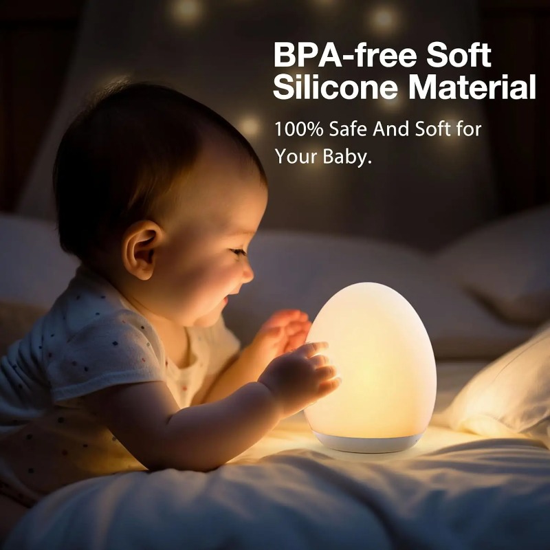 LED Dimmable Bedside Lamp Rech - Baby Nursery Egg Light 评论和价格