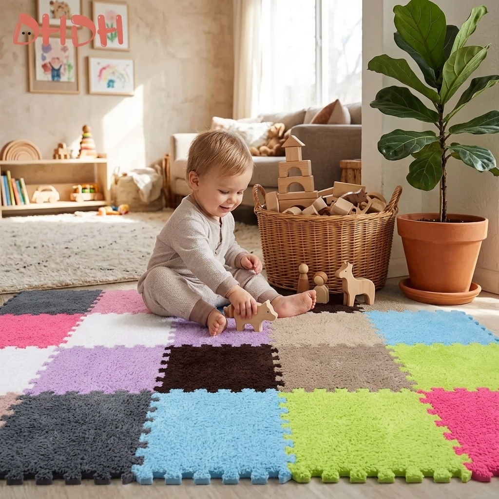 Plush Baby Play Mat 30x30cm In - Baby Nursery Mat 评论和价格