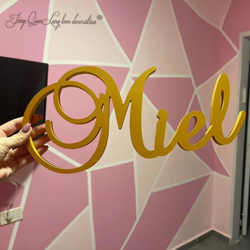Custom  Personalised Wooden Na - Baby Nursery Name Wall Art 评论和价格