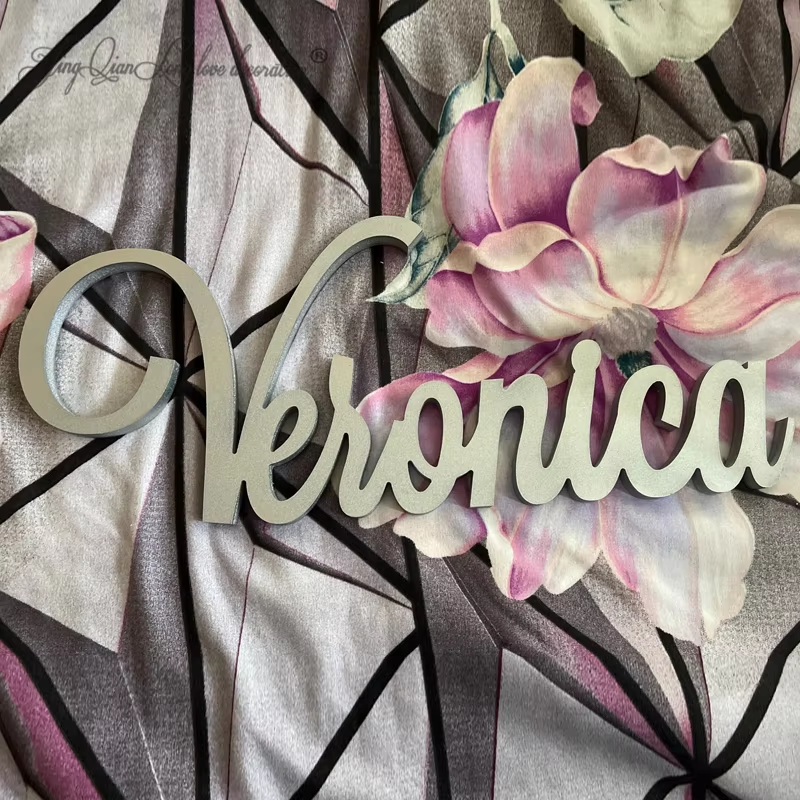 Custom  Personalised Wooden Na - Baby Nursery Name Wall Art 评论和价格