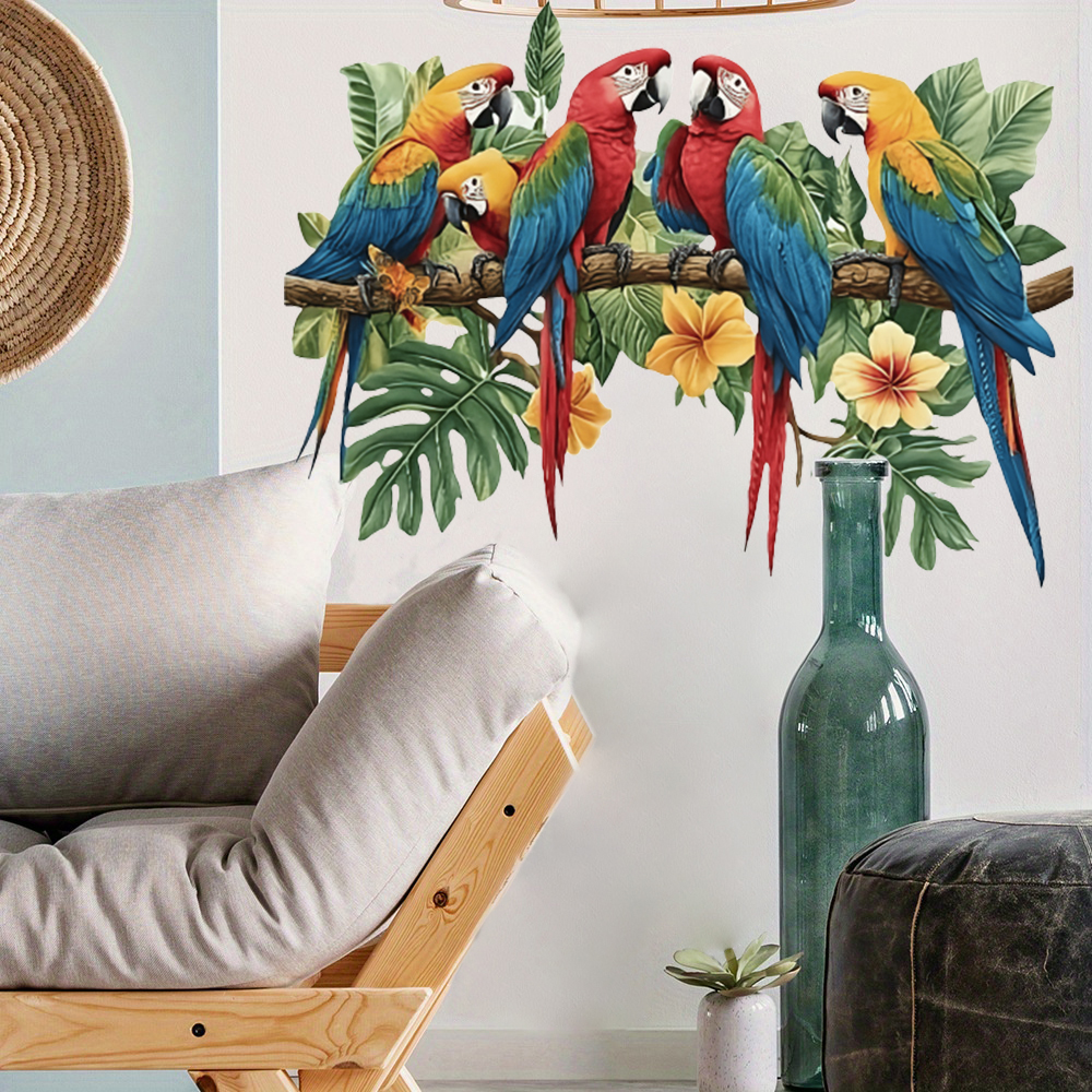 3Pcs Parrots on Branch Wall St - Baby Nursery Products 评论和价格