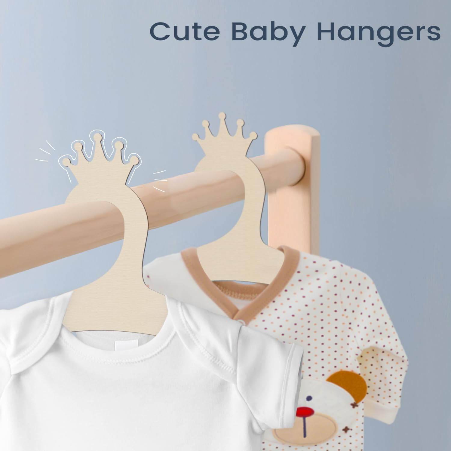 Wooden Baby Hangers 9 Inch, Cu - Baby Nursery Products 评论和价格
