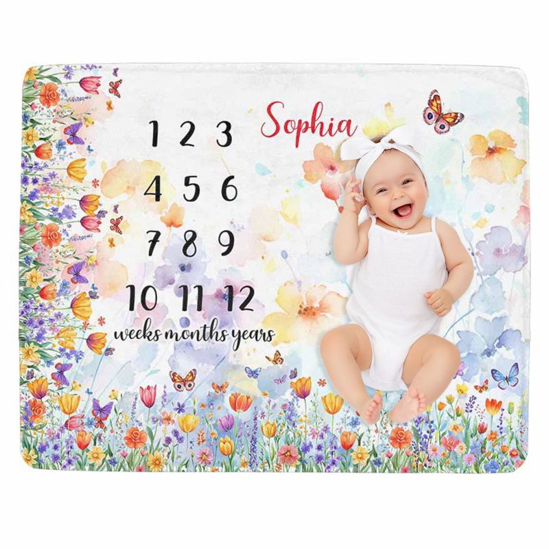 VIKAMA Wildflower Butterfly Ba - Baby Nursery Mat 评论和价格