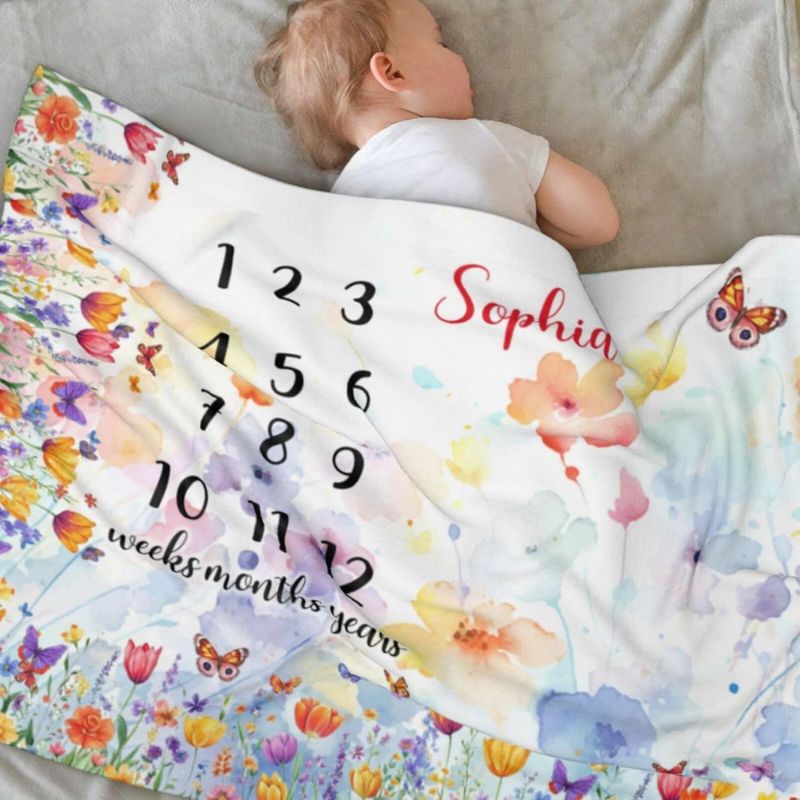 VIKAMA Wildflower Butterfly Ba - Baby Nursery Mat 评论和价格