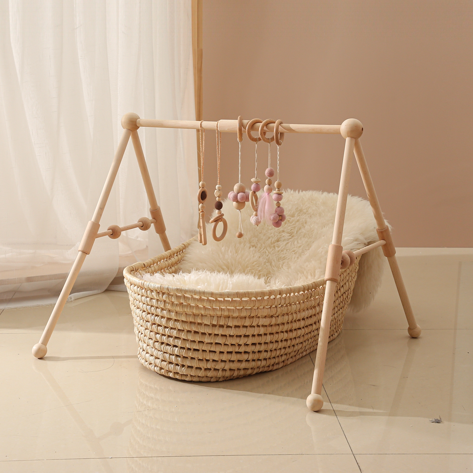 Baby Wooden Toys Play Gym Ordi - Baby Nursery Products 评论和价格