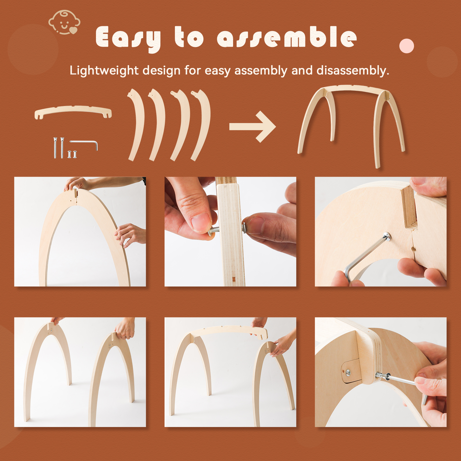 Baby Wooden Toys Play Gym Ordi - Baby Nursery Products 评论和价格