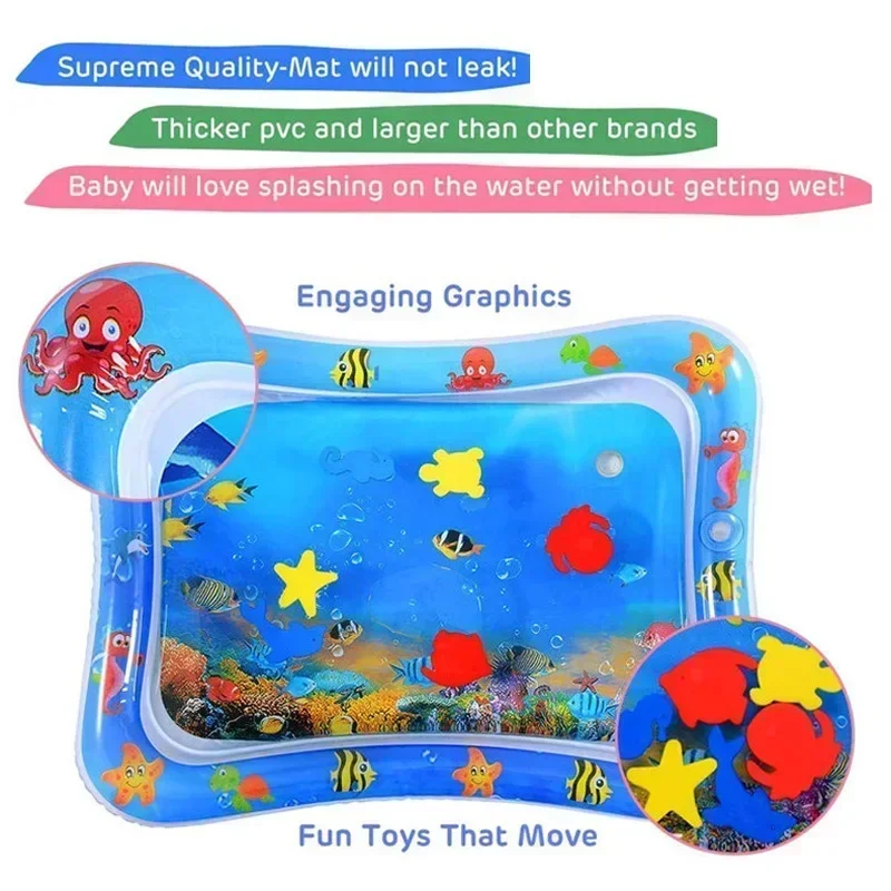 Baby Water Play Mat PVC Inflat - Baby Nursery Pillow 评论和价格