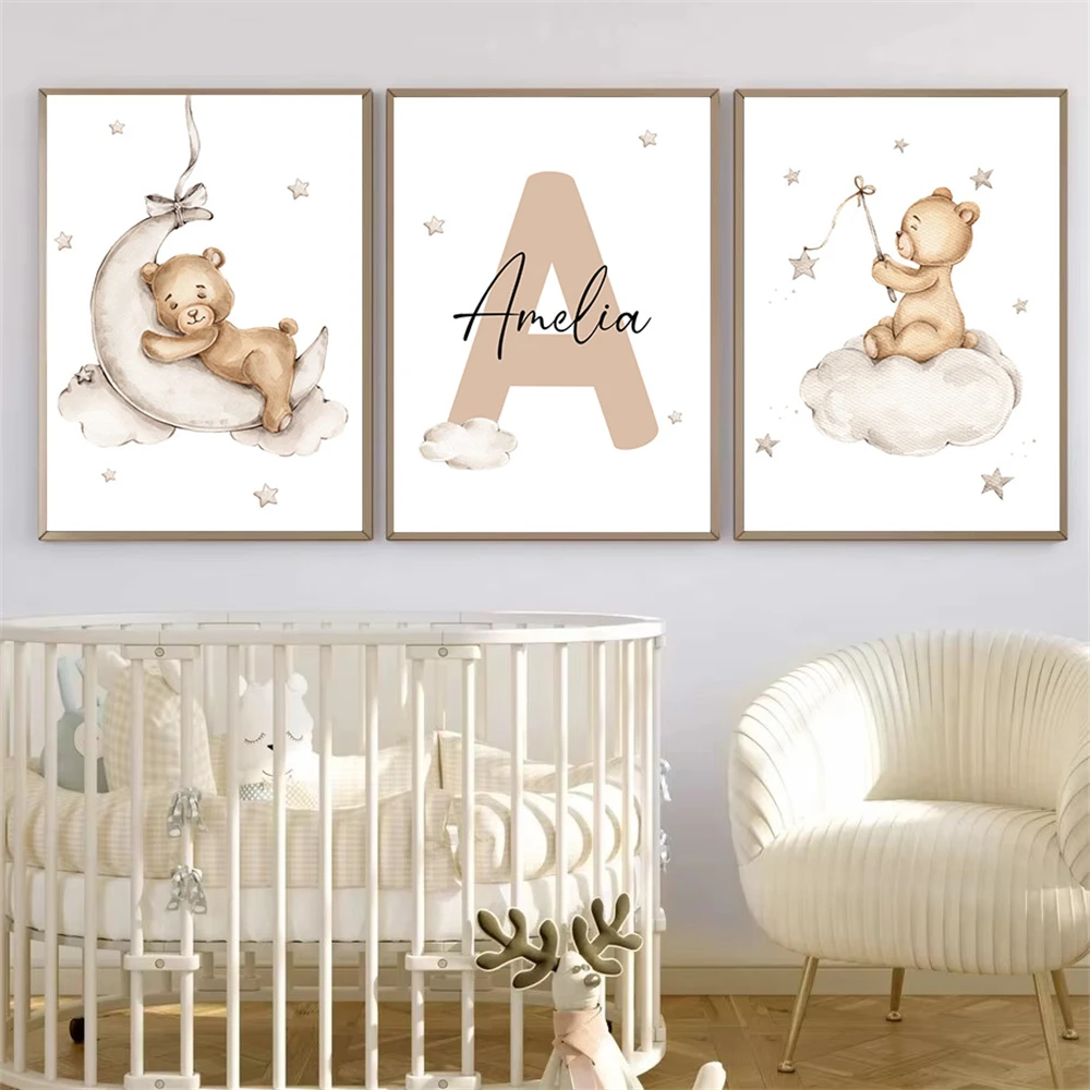 Baby Custom Name Wall Art Canv - Baby Nursery Name Wall Art 评论和价格