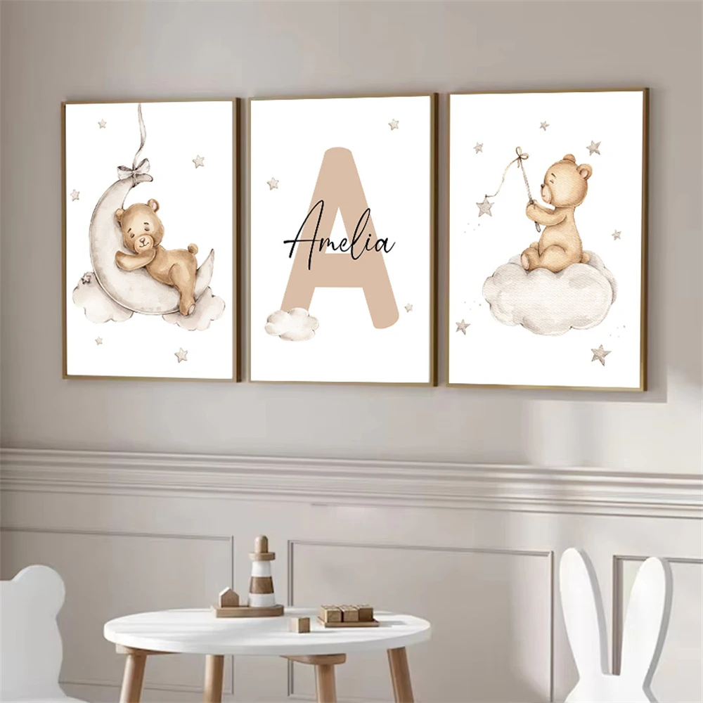 Baby Custom Name Wall Art Canv - Baby Nursery Name Wall Art 评论和价格