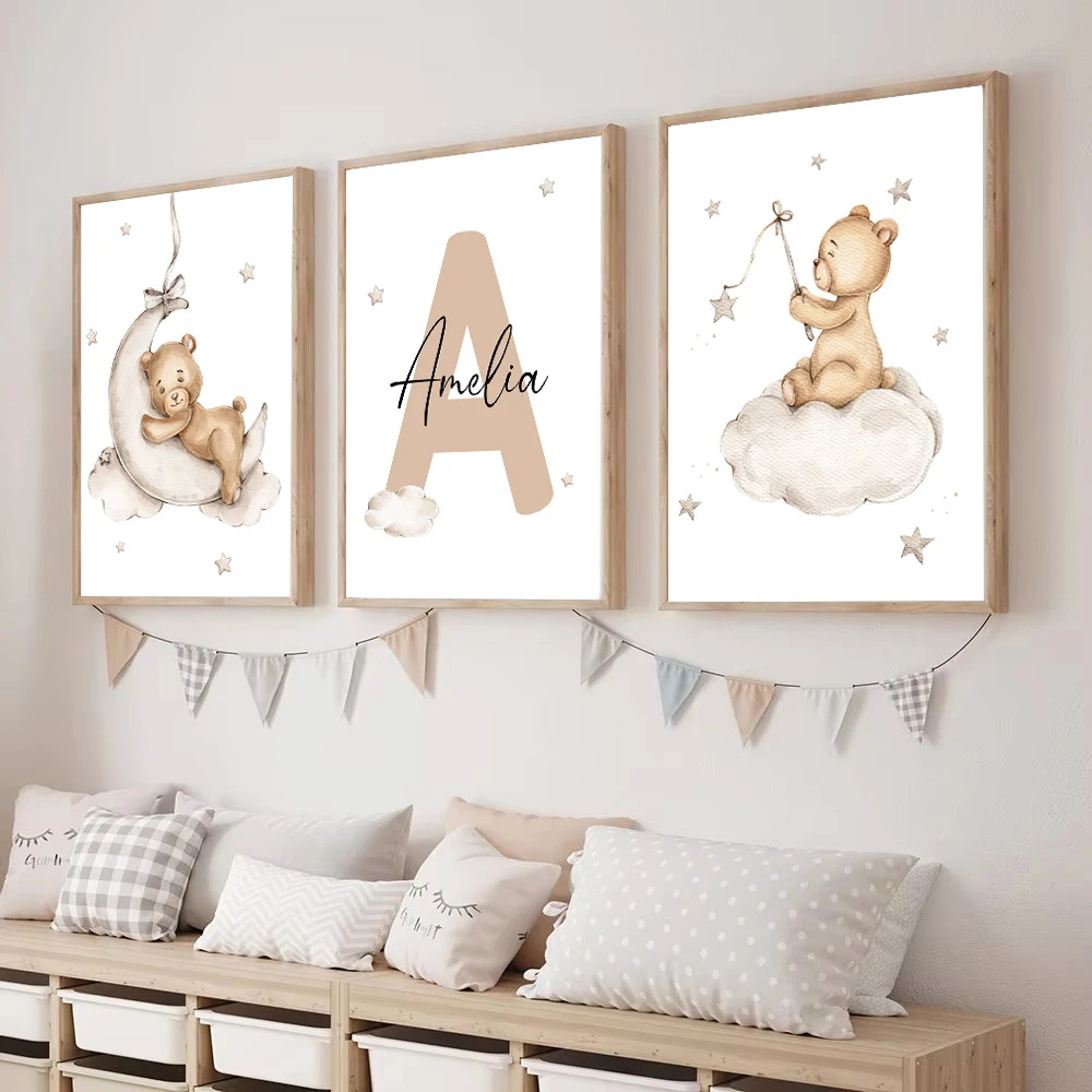 Baby Custom Name Wall Art Canv - Baby Nursery Name Wall Art 评论和价格
