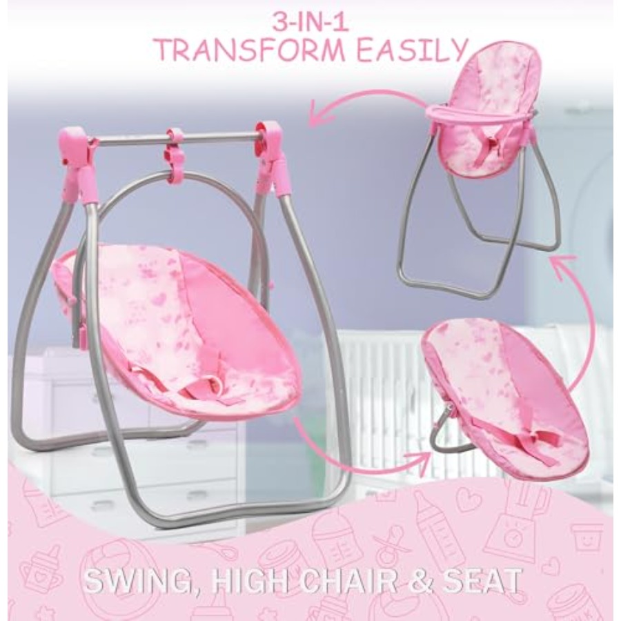 Baby Doll Stroller Bed and Swi - Baby Nursery Furniture Sets 评论和价格