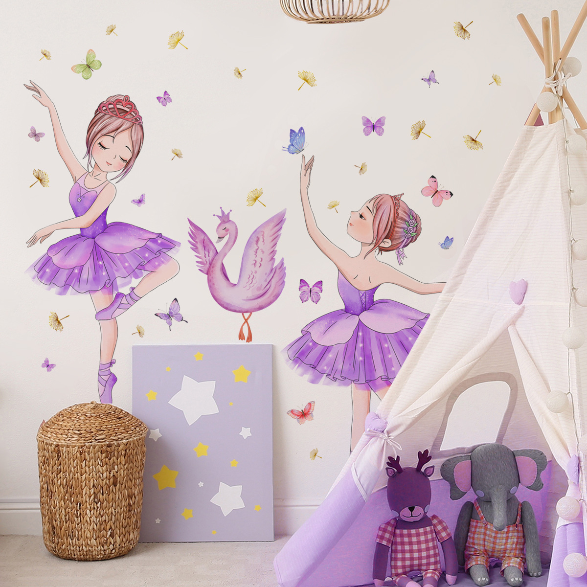 Ballet Girl Vinyl Child Wall S - Baby Nursery Ideas Girl 评论和价格