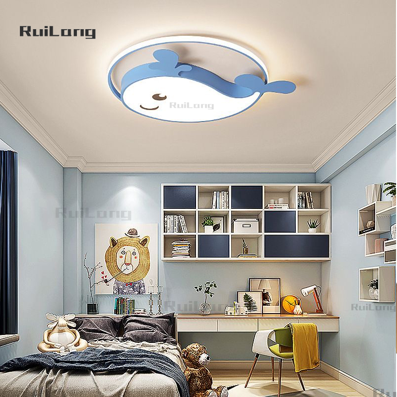Cartoon Whale Led Ceiling Ligh - Baby Nursery Chandelier 评论和价格